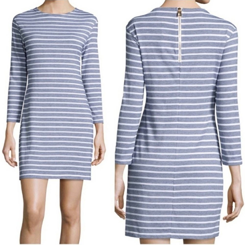 Sail to Sable Blue Striped Dress - Small